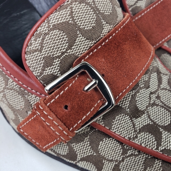 Coach Signature Canvas Square Toe Heel - Picture 3 of 9